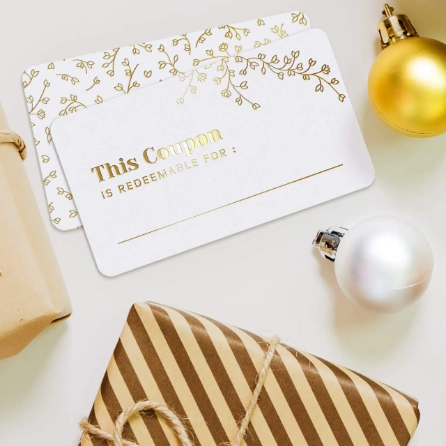 Personalized design high quality custom printing gift coupon for gift certificates vouchers emplolyee appreciation gift