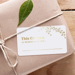 Personalized design high quality custom printing gift coupon for gift certificates vouchers emplolyee appreciation gift