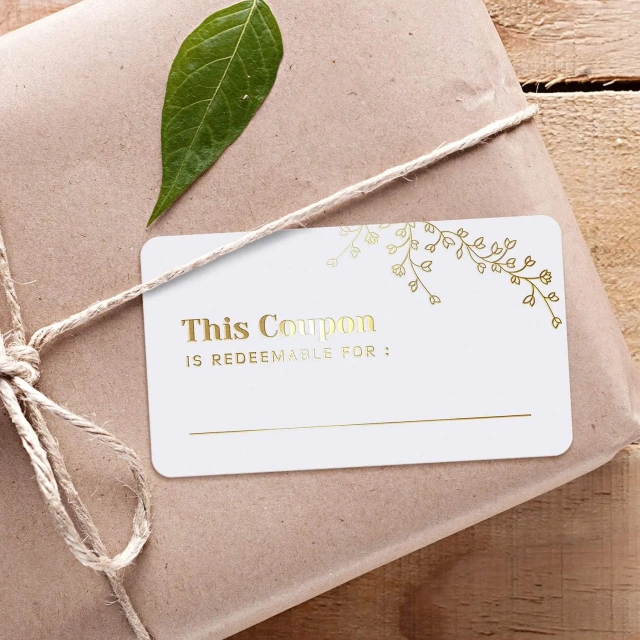 Personalized design high quality custom printing gift coupon for gift certificates vouchers emplolyee appreciation gift