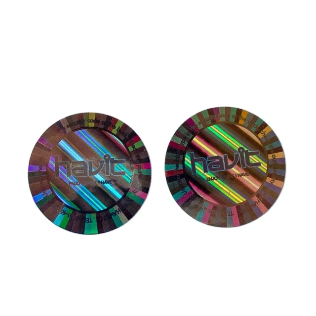 Anti-UV Waterproof Rainbow Silver Laser 3D Holographic Reflection Glitter Sticker Die Cut Label Logo Custom Holographic Sticker