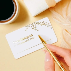 Personalized design high quality custom printing gift coupon for gift certificates vouchers emplolyee appreciation gift