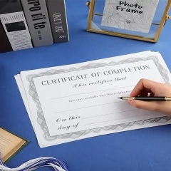 Vocational 2024 diplomat certificate with hologram watermark Certificate of Completion Award Certificates Diploma for education