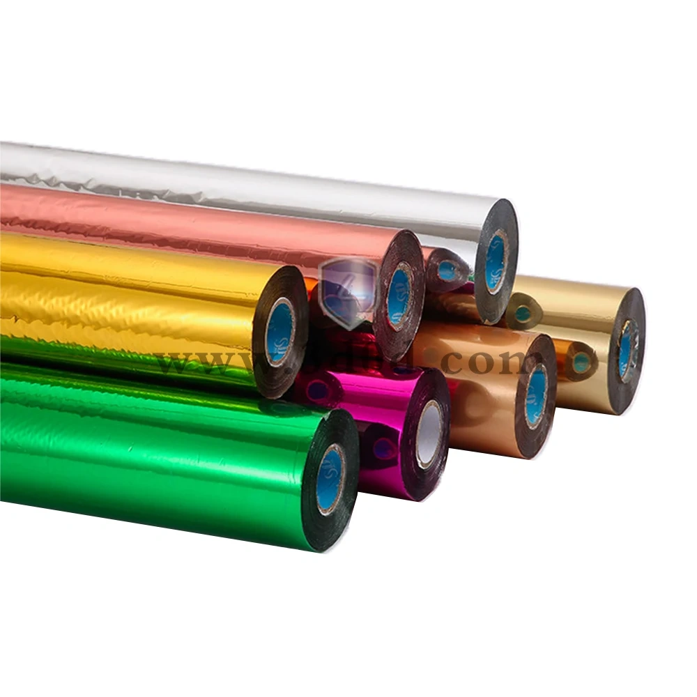 Hot selling custom size blue metal foil hot stamping paper and OPP film