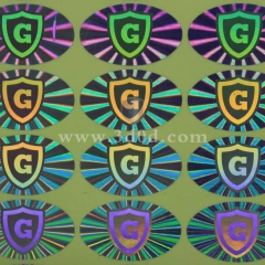 Holographic sticker roll label hot stamping aluminum foil label sticker high quality sticker holographic