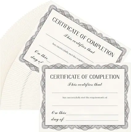 Vocational 2024 diplomat certificate with hologram watermark Certificate of Completion Award Certificates Diploma for education