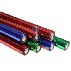 Hot selling custom size blue metal foil hot stamping paper and OPP film