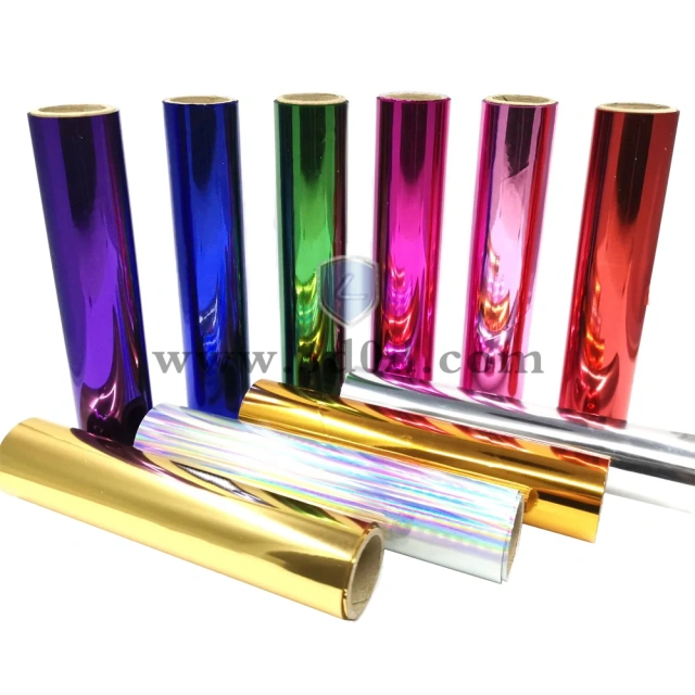 Hot selling custom size blue metal foil hot stamping paper and OPP film