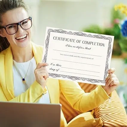 Vocational 2024 diplomat certificate with hologram watermark Certificate of Completion Award Certificates Diploma for education