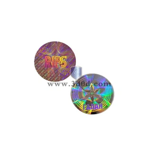 Holographic sticker roll label hot stamping aluminum foil label sticker high quality sticker holographic