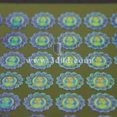 Holographic sticker roll label hot stamping aluminum foil label sticker high quality sticker holographic