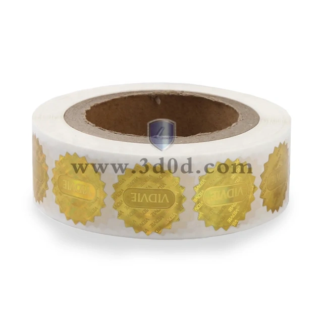 Holographic sticker roll label hot stamping aluminum foil label sticker high quality sticker holographic