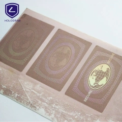self sticker hologram card covers