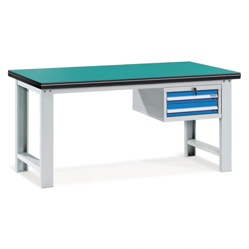 Heavy-Duty Anti-Static Workbench  โต๊ะทำงานป้องกันไฟฟ้าสถิตแบบรับน้ำหนักได้สูงสำหรับโรงงาน โต๊ะสำหรับงานในโรงงาน เช่น การประกอบ การบรรจุ การซ่อมแซม และการตรวจสอบ มีขนาดให้เลือก 1.5 เมตร หรือ 1.8 เมตร