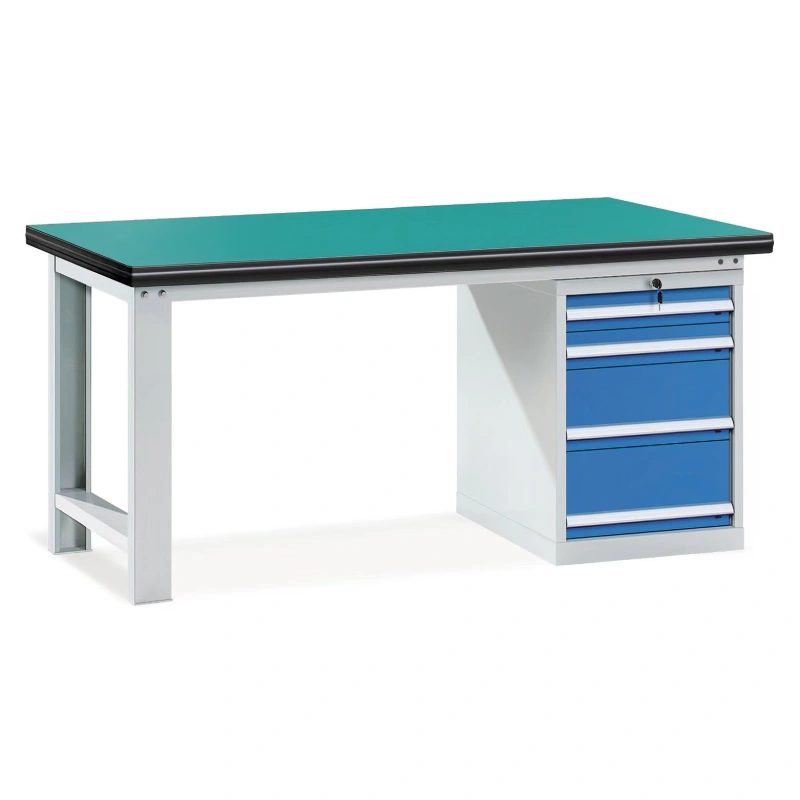 Heavy-Duty Anti-Static Workbench  โต๊ะทำงานป้องกันไฟฟ้าสถิตแบบรับน้ำหนักได้สูงสำหรับโรงงาน โต๊ะสำหรับงานในโรงงาน เช่น การประกอบ การบรรจุ การซ่อมแซม และการตรวจสอบ มีขนาดให้เลือก 1.5 เมตร หรือ 1.8 เมตร
