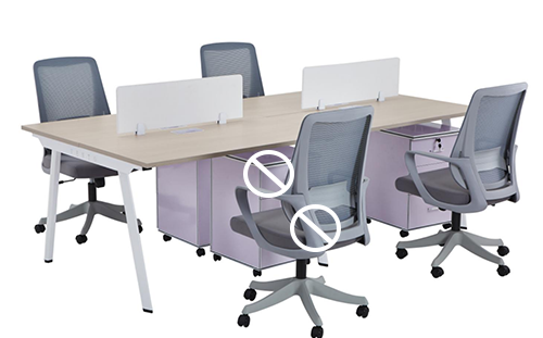 4-Seater Desk โต๊ะทำงาน4คน มินิมอล 240×120×75cm ไม่มีเก้าอี้และตู้ - มีของในคลังไทย - โต๊ะสำหรับบ้าน/สำนักงานเล็ก