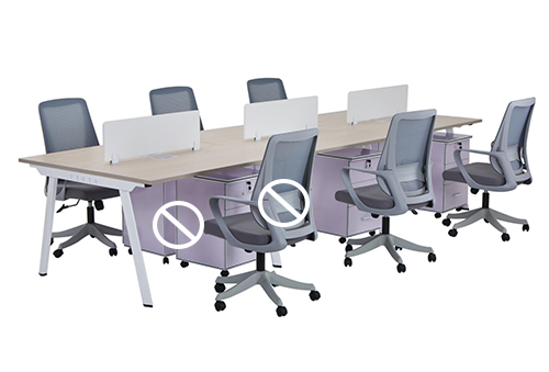 6-Seater Desk โต๊ะทำงาน6คน มินิมอล 360×120×75cm ไม่มีเก้าอี้และตู้ - มีของในคลังไทย - โต๊ะสำหรับบ้าน/สำนักงานเล็ก