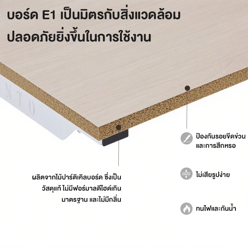 Single Desk - Without Chair & Cabinet โต๊ะทำงานเดี่ยว 120×60×75cm ไม่มีเก้าอี้และตู้ - มีของในคลังไทย - โต๊ะสำหรับบ้าน/สำนักงาน