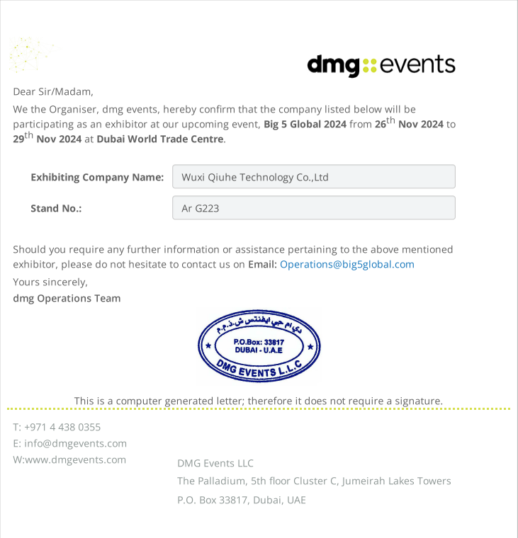 Big 5 Global 2024 event