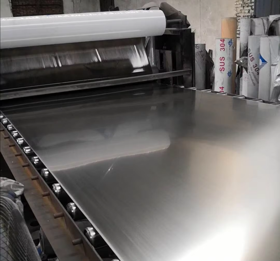 Frosted stainless steel plate