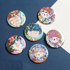 DIY Heart Star Button Badge Custom Tin Cartoon Anime Button Pin Badge Logo Round Square Shape Tinplate Badge School