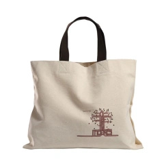 Women's Canvas Shoulder Bag Small Makeup Drawstring Shopping Cotton Canvas Tote Bag Custom Canvas Bag With Custom Printed Logo