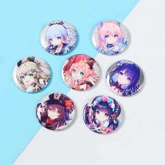 Custom 32mm 58mm Cartoon Anime Button Pin Badge Maker Blank Square Magnetic Metal Tin Badge Plastic Diy Tinplate Badge Supplies