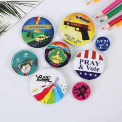 Wholesale Cheap Bicycle Blank Acrylic Material  Diy 58mm Button Badge Pin Custom Logo Pet Badge