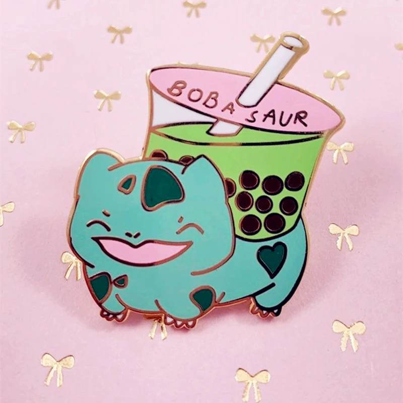 Cute Hard Enamel Pin Custom Badge Manufacturer Cartoon Glitter UV Printed Soft Lapel Pin Logo Custom Enamel Pin Anime
