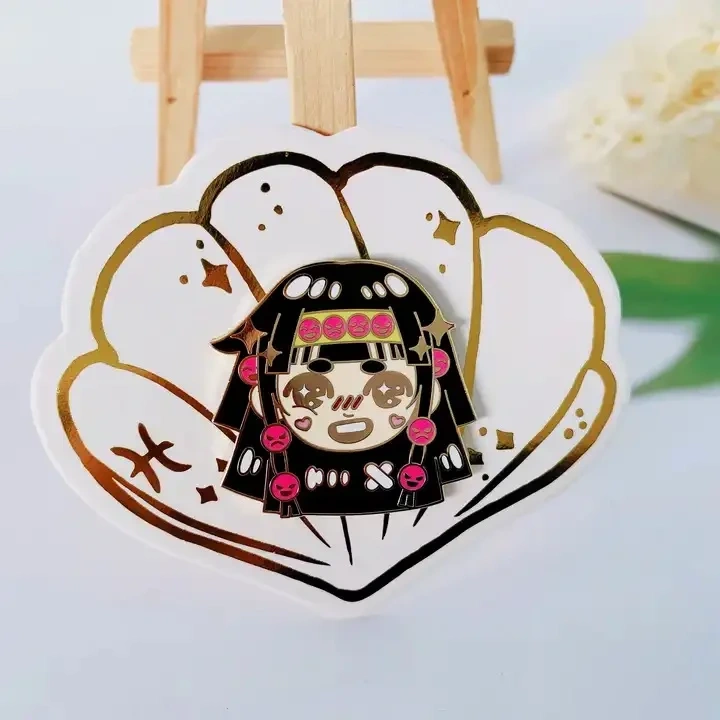 Wholesale Custom Made Metal Lapel Pin Soft Enamel Pins Cartoon Anime Logo Badge Sets With Packages Hard Enamel Pins Custom