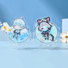 Custom Liquid Acrylic Keychain Charm Acrylic Shaker Keychain Stand Custom Acrylic Keychain Shaker Kpop Openable Refillable