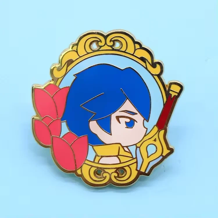 Custom Transparent Animal Kpop Souvenir Soft Lapel Pin Glitter Logo Badge Lapel Pins Anime Hard Enamel Pins Badge With Chain
