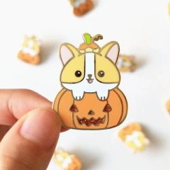 Custom Lapel pin With Chain Metal Badge Animal Gog Cat Gold Spinning Design Cartoon Anime Soft Hard Enamel Pin Custom Lapel Pin