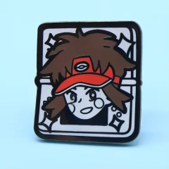 Custom Transparent Animal Kpop Souvenir Soft Lapel Pin Glitter Logo Badge Lapel Pins Anime Hard Enamel Pins Badge With Chain