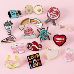 Hard Enamel Pin Custom Soft Enamel Pin Manufacturer Gold Plated Metal Badge Animal Anime Cartoon Custom Enamel Lapel Pin Logo