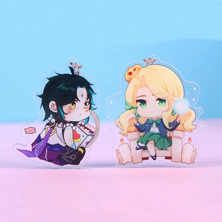 Custom Shape Anime Sublimation Acrylic Standee Keychains Wholesale Customised Animal Kpop Letter Logo Diamond Acrylic Charm