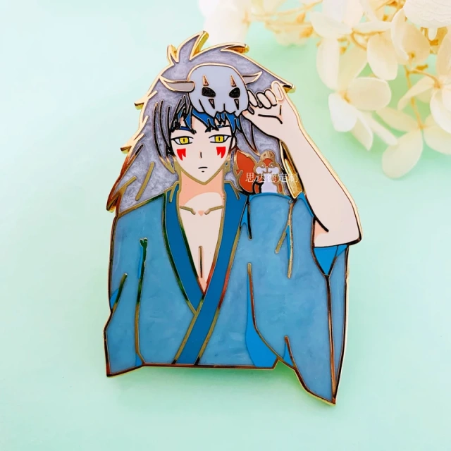 Custom Metal Pin Badge Logo Manufacturer Cute Cartoon Anime Glitter Rose GoldHard Enamel Pin Soft Custom Enamel Lapel Pins