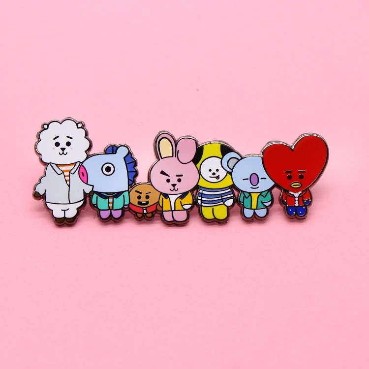 Hard Enamel Pin Custom Soft Enamel Pin Manufacturer Gold Plated Metal Badge Animal Anime Cartoon Custom Enamel Lapel Pin Logo
