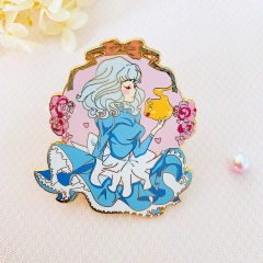 Custom Metal Pin Badge Logo Manufacturer Cute Cartoon Anime Glitter Rose GoldHard Enamel Pin Soft Custom Enamel Lapel Pins