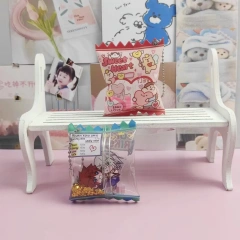 Custom Anime Diy Candy Bag pvc Keychain Charm Color Shaker Candy Photo Acrylic Key Chain Candy Bag Keychain