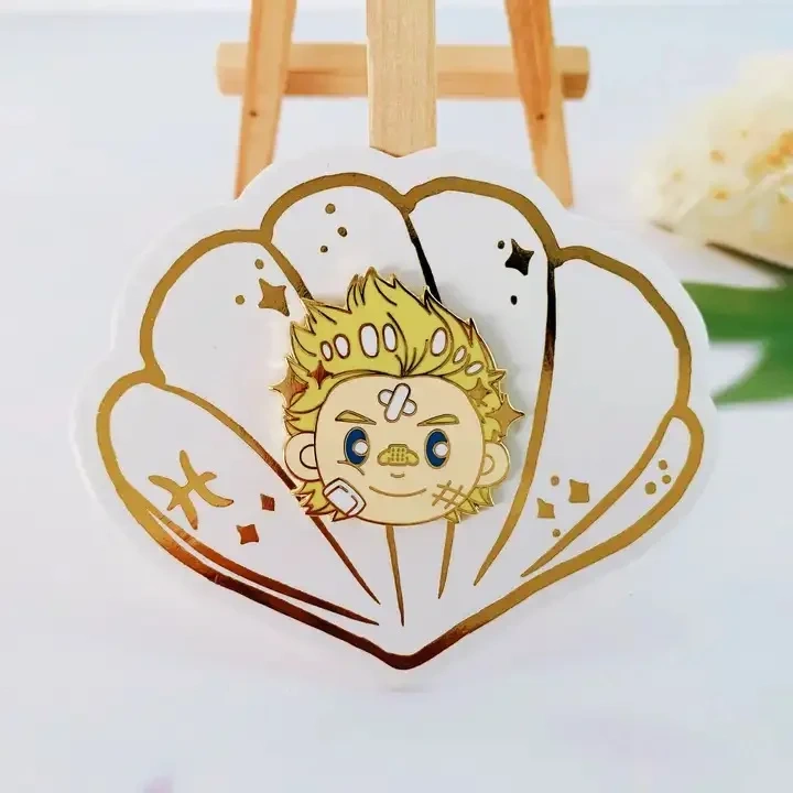 Wholesale Custom Made Metal Lapel Pin Soft Enamel Pins Cartoon Anime Logo Badge Sets With Packages Hard Enamel Pins Custom