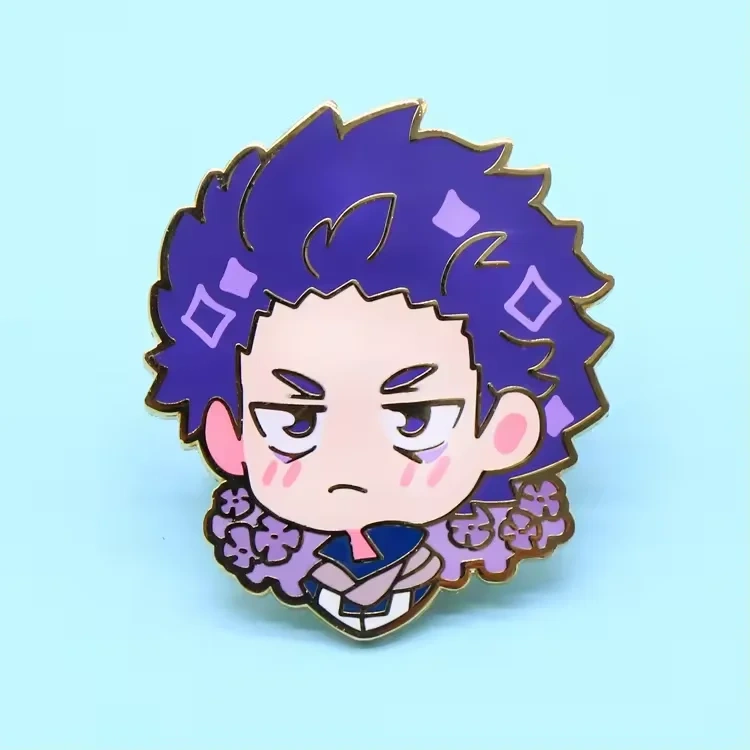 Custom Transparent Animal Kpop Souvenir Soft Lapel Pin Glitter Logo Badge Lapel Pins Anime Hard Enamel Pins Badge With Chain