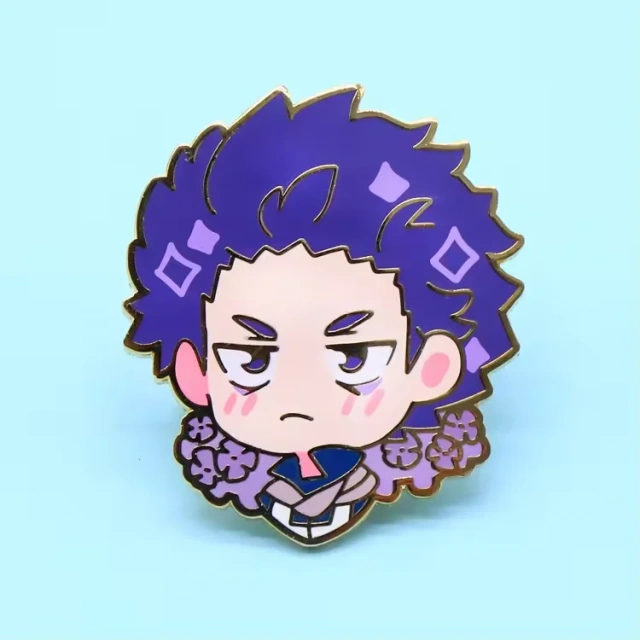 Custom Transparent Animal Kpop Souvenir Soft Lapel Pin Glitter Logo Badge Lapel Pins Anime Hard Enamel Pins Badge With Chain