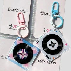 Personalized Custom Acrylic CD Case Keychain Mini Acrylic NFC Keychain Box Stand Printed Photo Custom Acrylic CD Charm NFC Chip