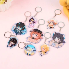DIY Personalized Keychain Acrylic China Clear Plastic Acrylic Key Chains Customize Frosted Anime Double Sided Acrylic Charms