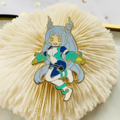 No MOQ Wholesale Custom Cartoon Anime Cartoon Metal Hard Lapel Pin Badge Glitter Cute Enamel Pin Customised Enamel Pins Logo
