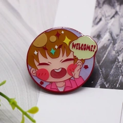 Custom Fashion Metal Badge Glitter Animal Cartoon Anime Soft Enamel Pin Hard Enamel Pin Design Lapel Pin Promotion Gifts