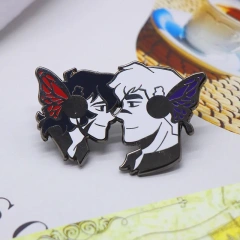 Cartoon Hard Enamel Pin Custom Cute Anime Lapel Pins Logo Screen Printing Glitter Soft Enamel Pin Metal Badge Manufacturer