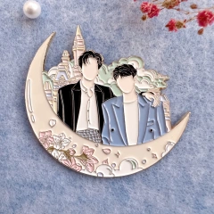 No Minimum Custom Glitter Cute Anime Cartoon Hard Enamel Pin Lapel Pin Metal Badge Manufacture Custom Soft Enamel Pin Logo