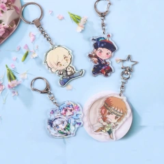 Custom Double Sided UV Printing Laser Cut Blank Logo Cute Anime Maker Custom Keychain Acrylic