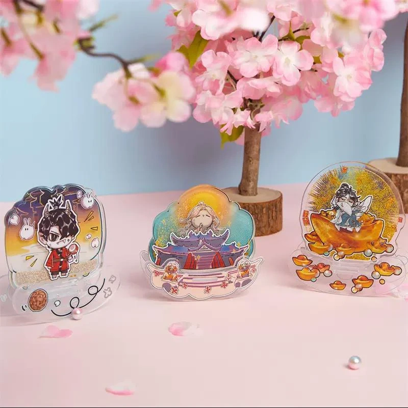 Custom Liquid Acrylic Keychain Charm Acrylic Shaker Keychain Stand Custom Acrylic Keychain Shaker Kpop Openable Refillable